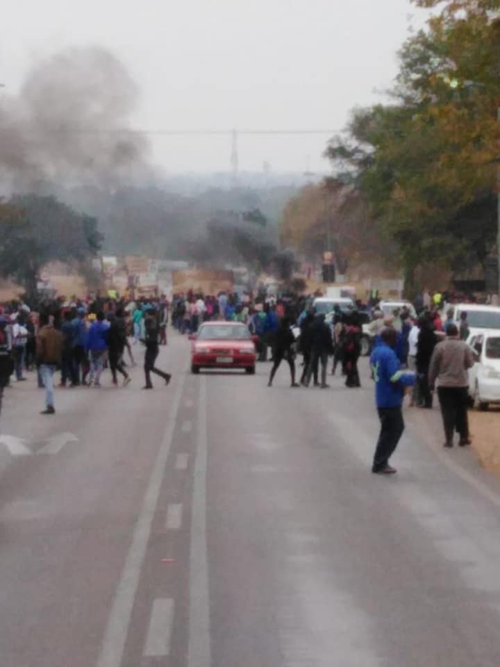 Road closure due to protest action at Kremetart in Limpopo