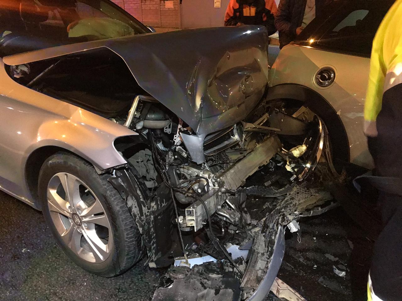 Fortunate escape from injury in collision in Fourways