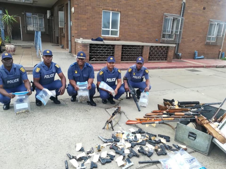 Gauteng police uncover arms cache consisting of more than 40 various high calibre firearms and over 2000 ammunition rounds in Vanderbijlpark