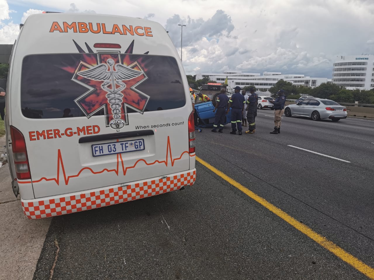 Several injured in rollover in Midrand
