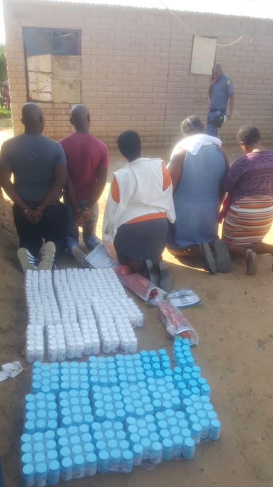 Five arrested for possession of explosives and ARV tablets