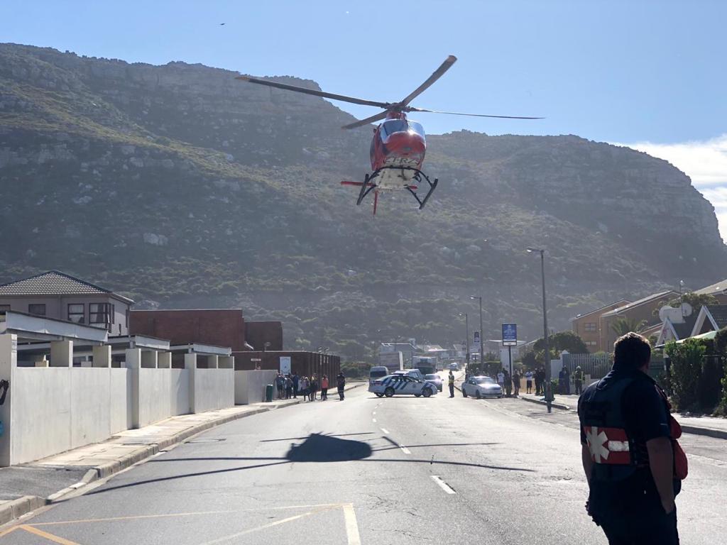 Motorcyclist evacuated after collision at intersection in Fish Hoek