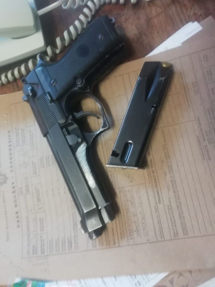 TMPD Tactical officers recovered a firearm in Soshanguve today during Lockdown operations .