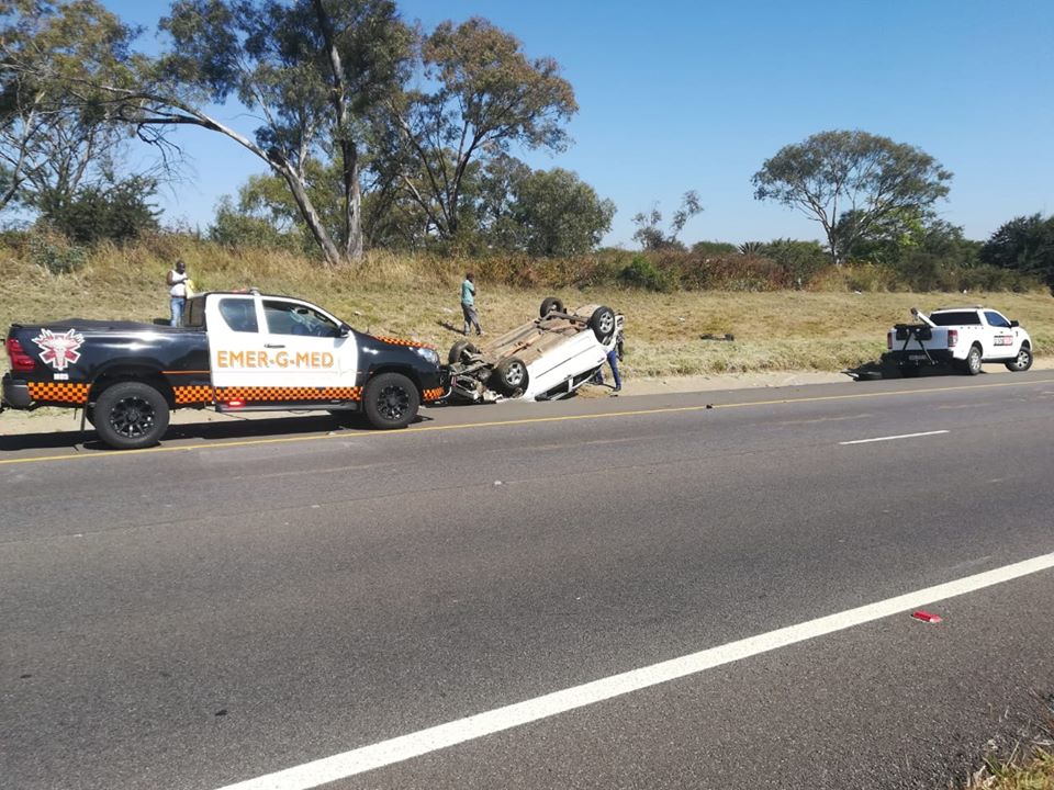 Driver injured in vehicle rollover in Pretoria East