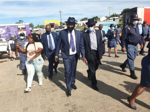 Police minister on a fact finding mission in the Umzumbe municipal area.