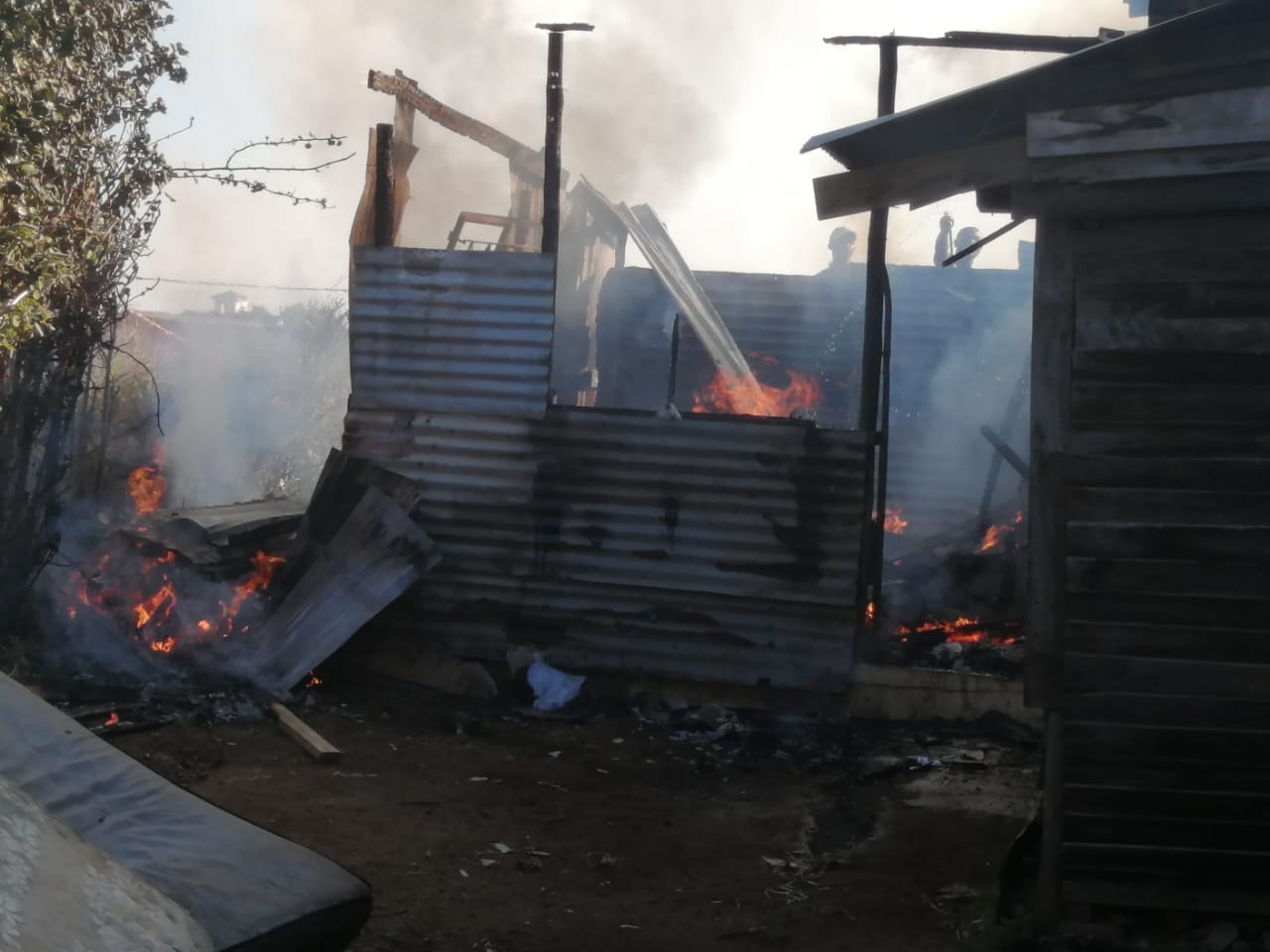 Wood and iron home destroyed in a fire in Waterloo - KZN