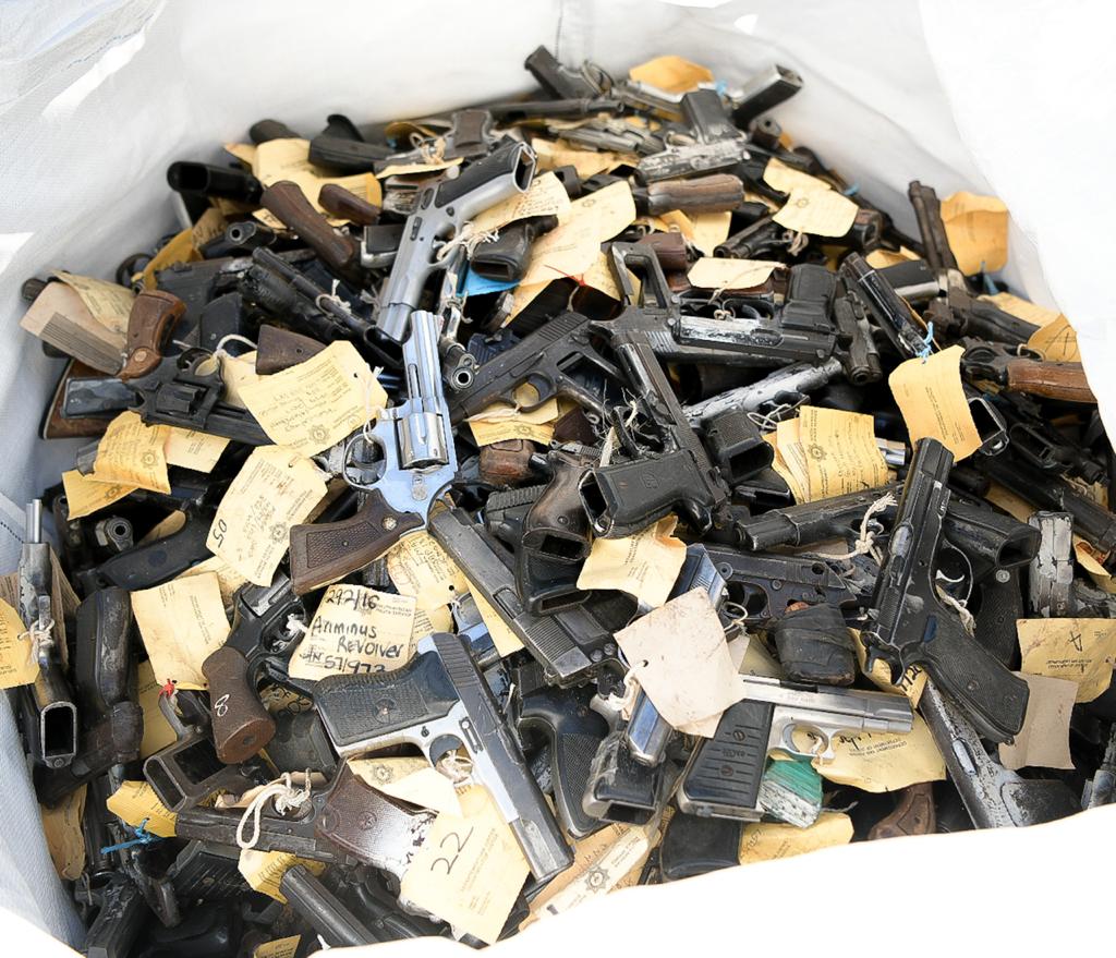 SAPS destructs and melts over 30 thousand firearms