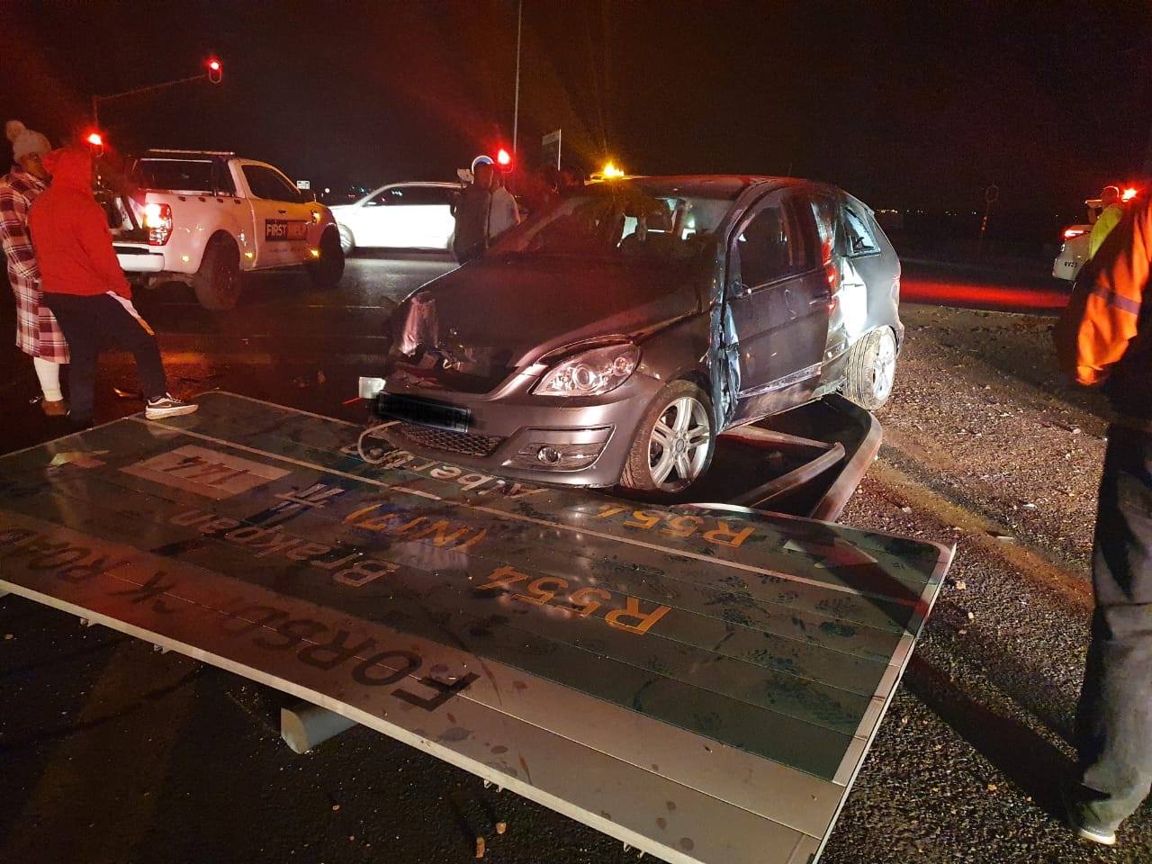 Fortunate escape from injury a in road crash in Boksburg