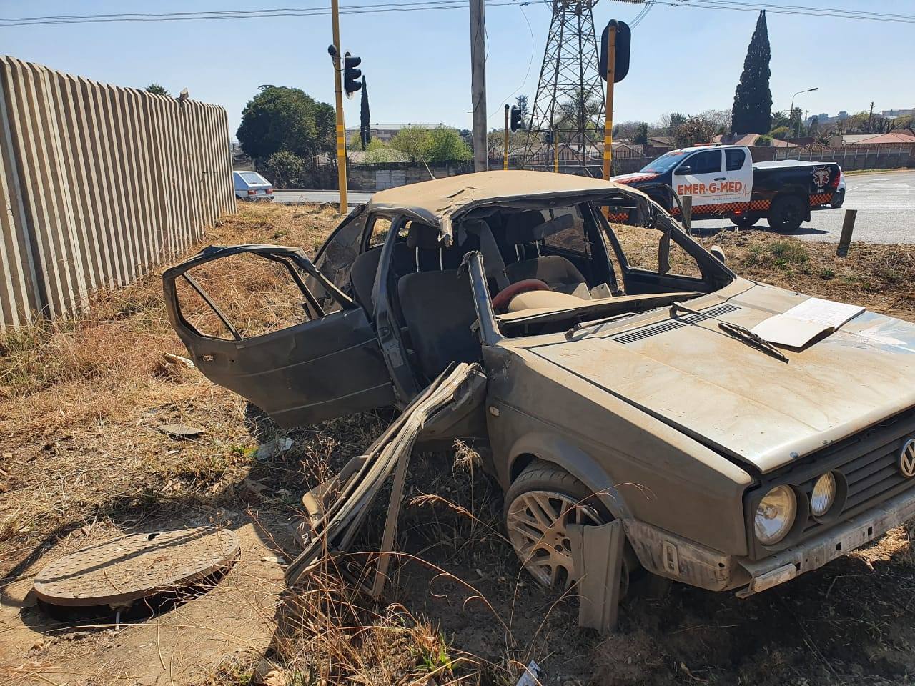 Two injured in a vehicle rollover in Germiston