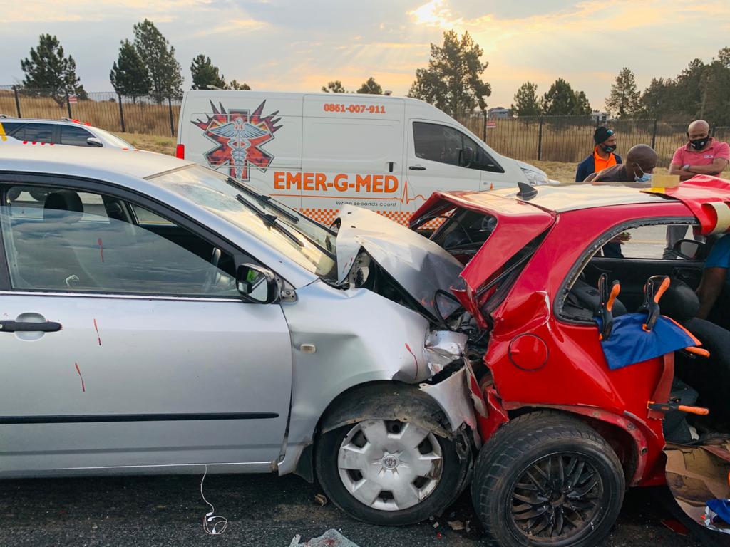 Rear-end collision on the N1 at Waterfall, Midrand