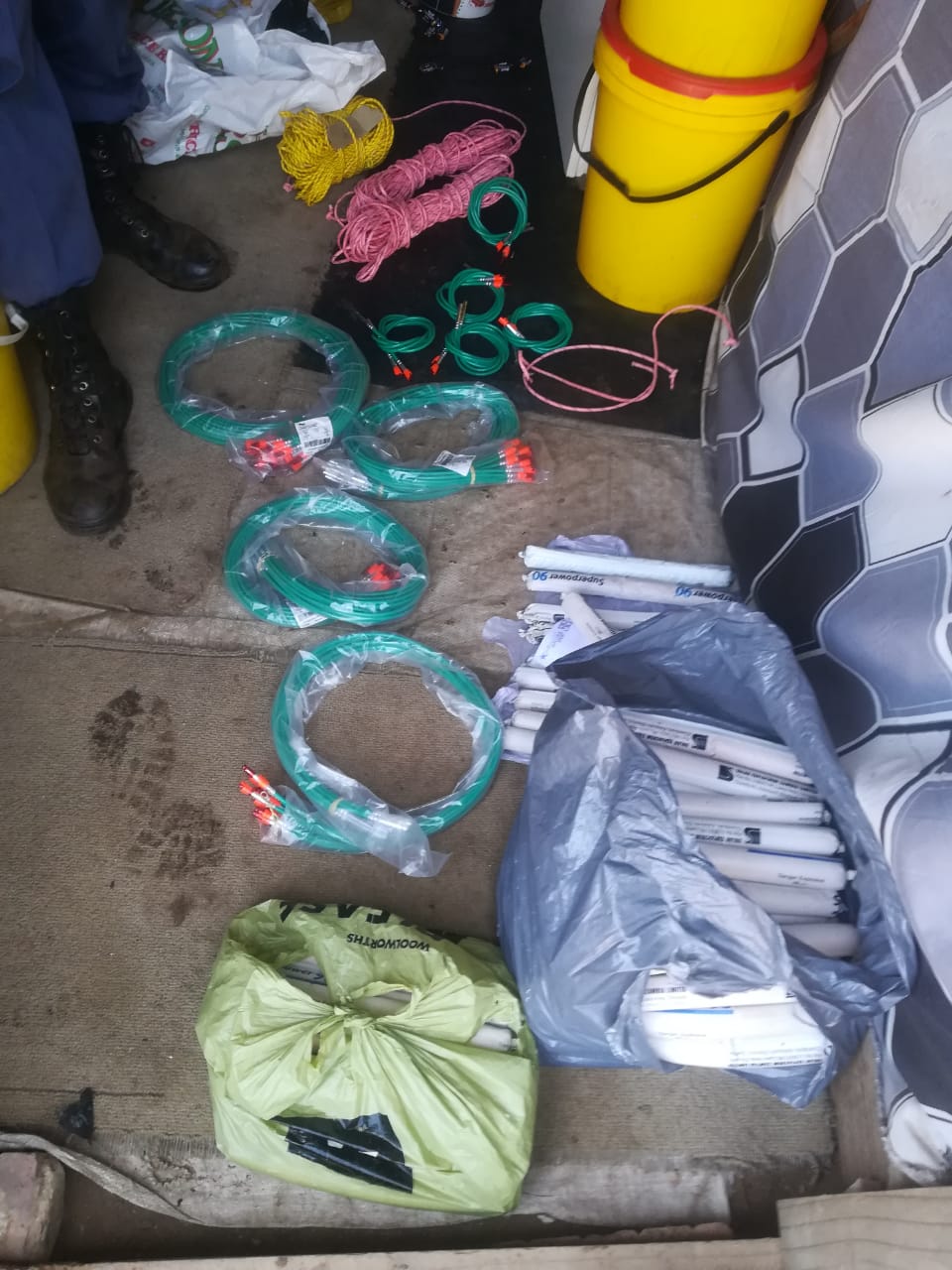 Police arrest two suspects and seize explosives possibly meant for illegal mining in Langlaagte, Johannesburg