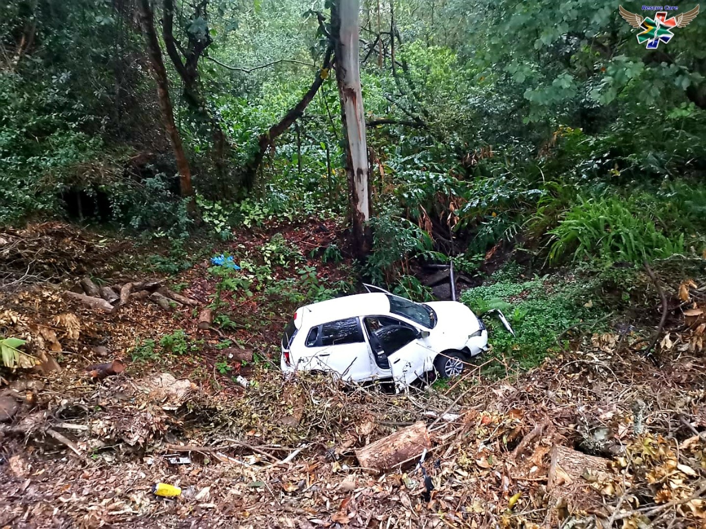 Single vehicle  rollover crash on Kloof Falls Road in Kloof.