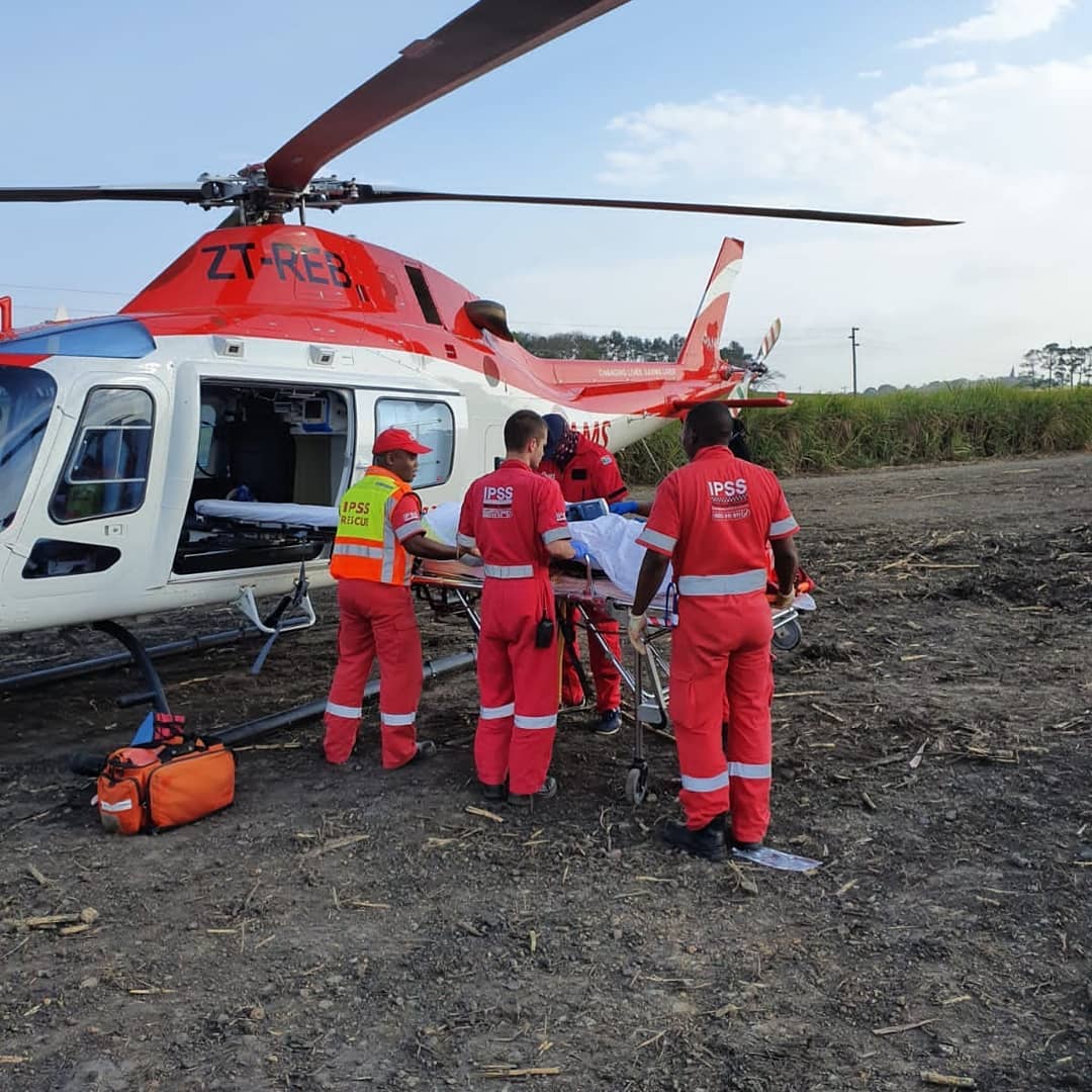 Patient airlifted after falling from a tractor in Mtunzini