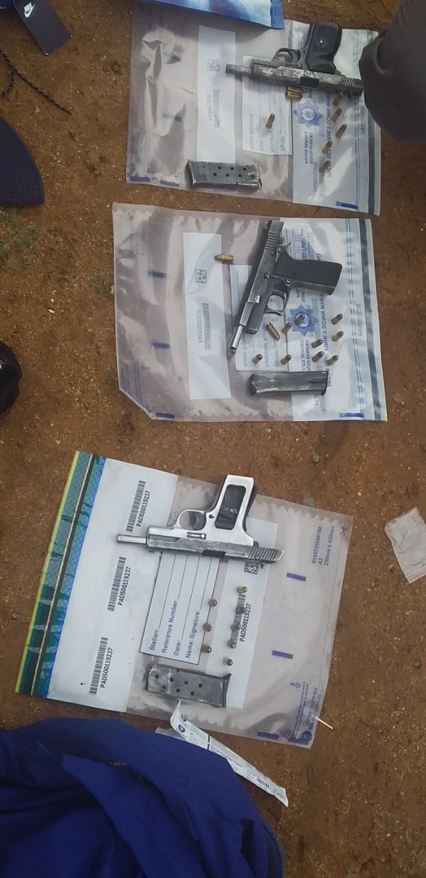 Police recover three illegal firearms following the swift arrest of three alleged courier van robbers