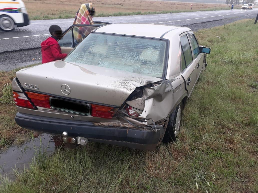 Third collision in the rain on wet roads , Harrismith