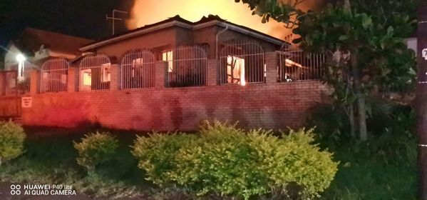 House engulfed in flames was extensively damaged in Tongaat