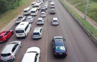 Busy traffic conditions southbound between Polokwane and Pretoria