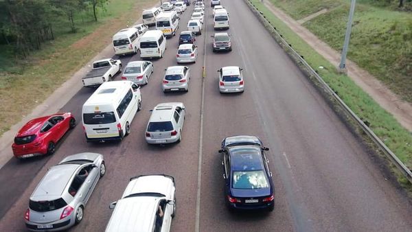 Busy traffic conditions southbound between Polokwane and Pretoria