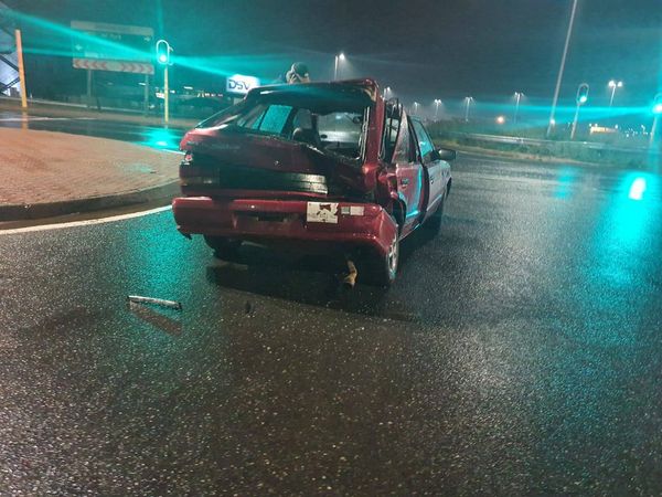 Fortunate escape from injury in a collision in Boksburg