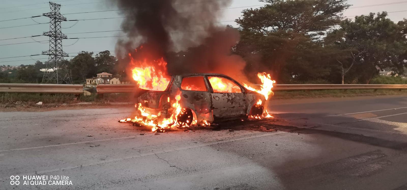 Vehicle gutted in a fire in Waterloo