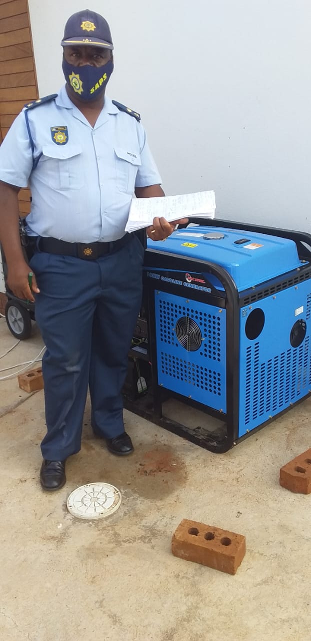 Stolen generator recovered by Provincial Operational Command Centre members