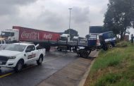Fortunate escape from injury in a road crash on the R24 West