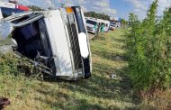 Road crash on the M1 northbound Booysen offramp, Ormonde, Johannesburg