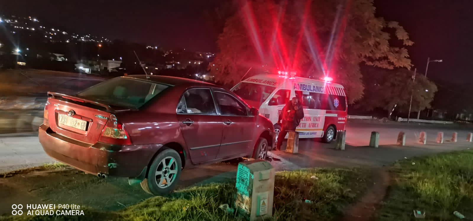 Vehicle Crashes Into Concrete Barrier: Verulam - KZN