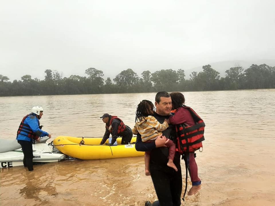 SAPS assist with rescue operations during flooding