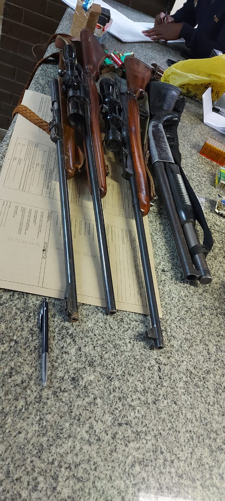 Four firearms seized by police