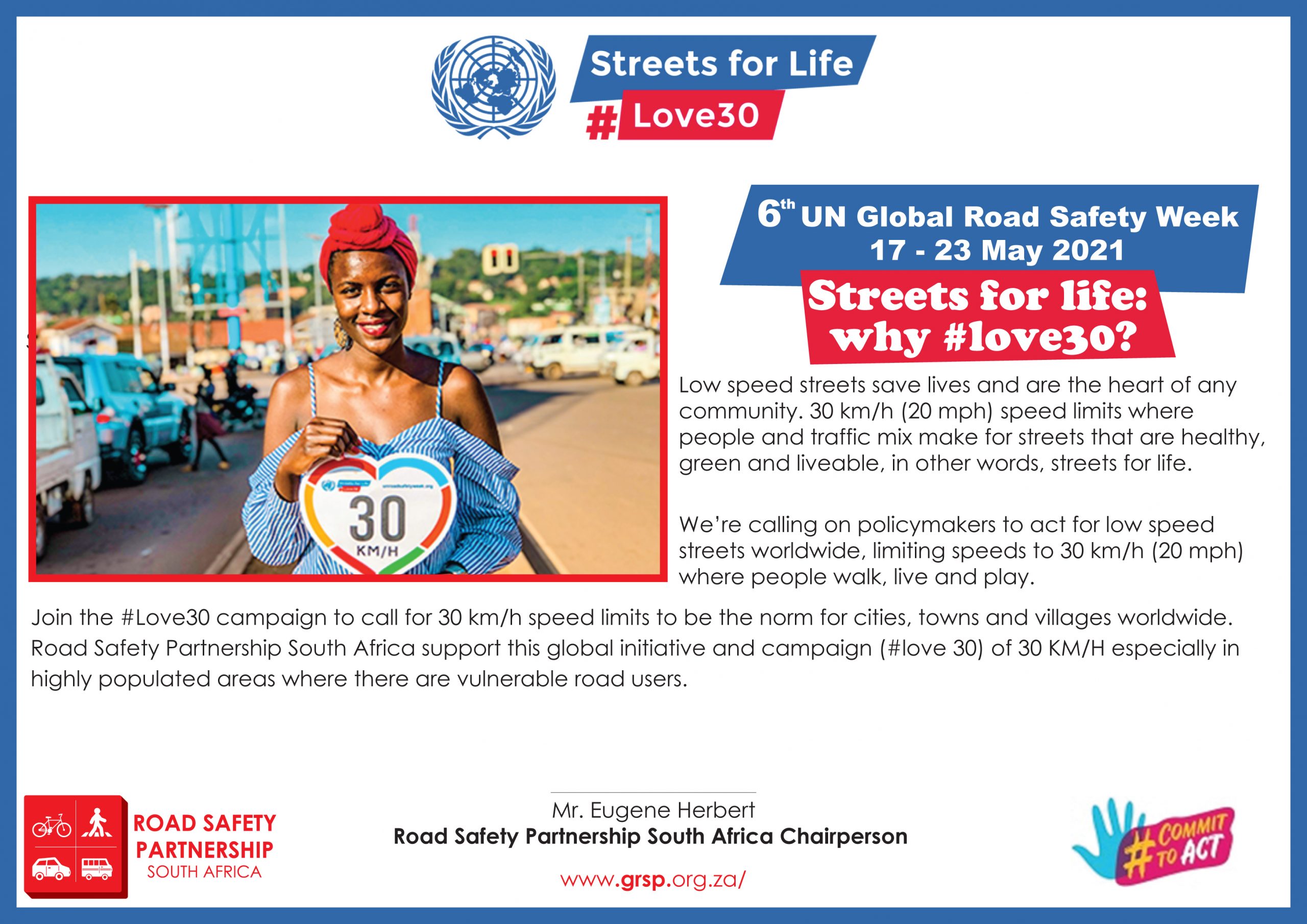 Road Safety Partnership (RSP) South Africa supports UN Global Road Safety Week
