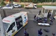 Durban: Security guard injured after driver knocks over concrete pillar.