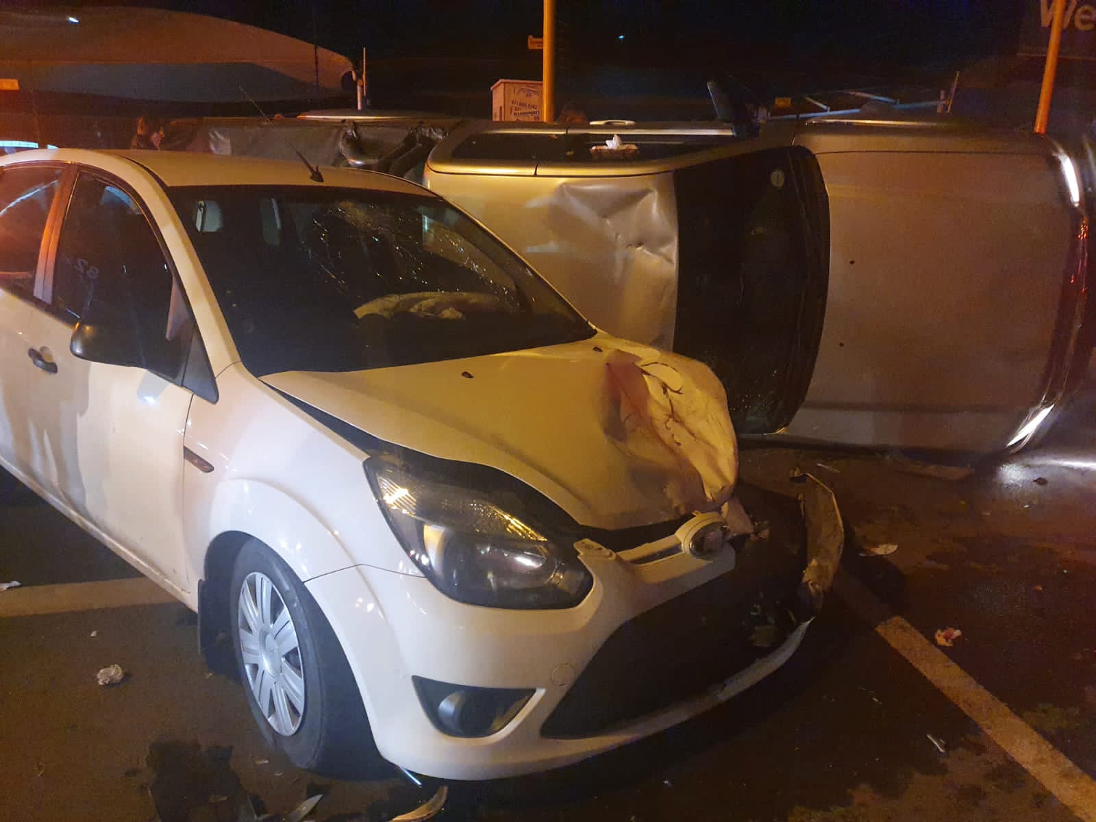 Fortunate escape from injury in a road crash in Beyers Park