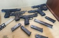 Five illegal firearms seized, nine suspects to appear in court