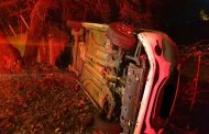 Fortunate escape from injury in a rollover in Douglasdale