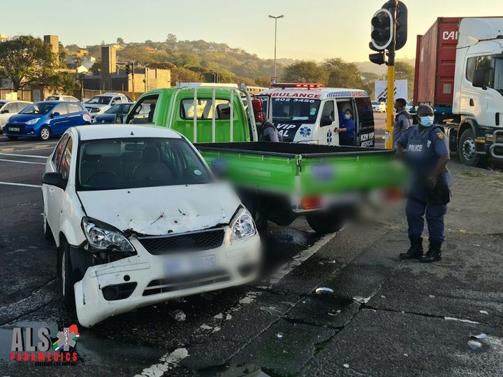 Two injured in a two-vehicle collision in Durban