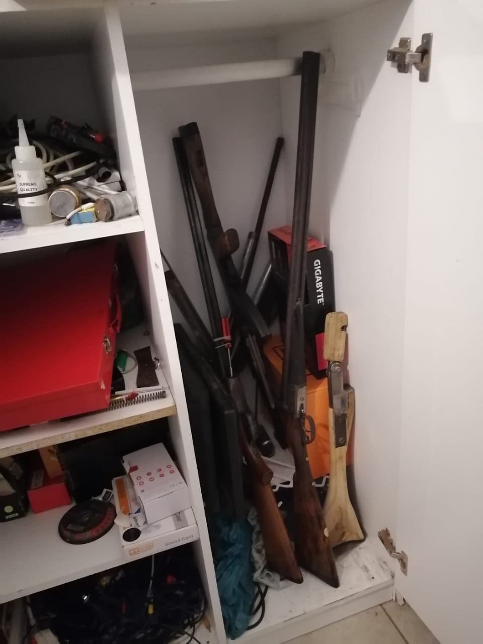 Assault rifles confiscated in the West Coast