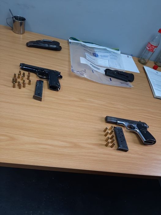 Two suspects arrested in Lwandle with unlicensed firearms