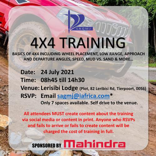 Mahindra off-road training – 24 July 2021