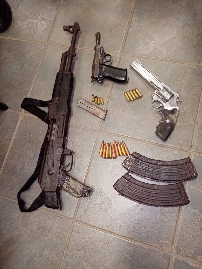 Three illegal firearms seized, two in police custody