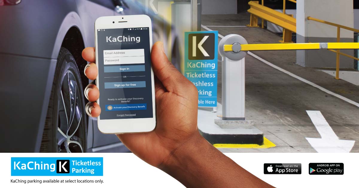 SANRAL, KaChing and Admyt partner for cashless parking at participating locations using your SANRAL account.