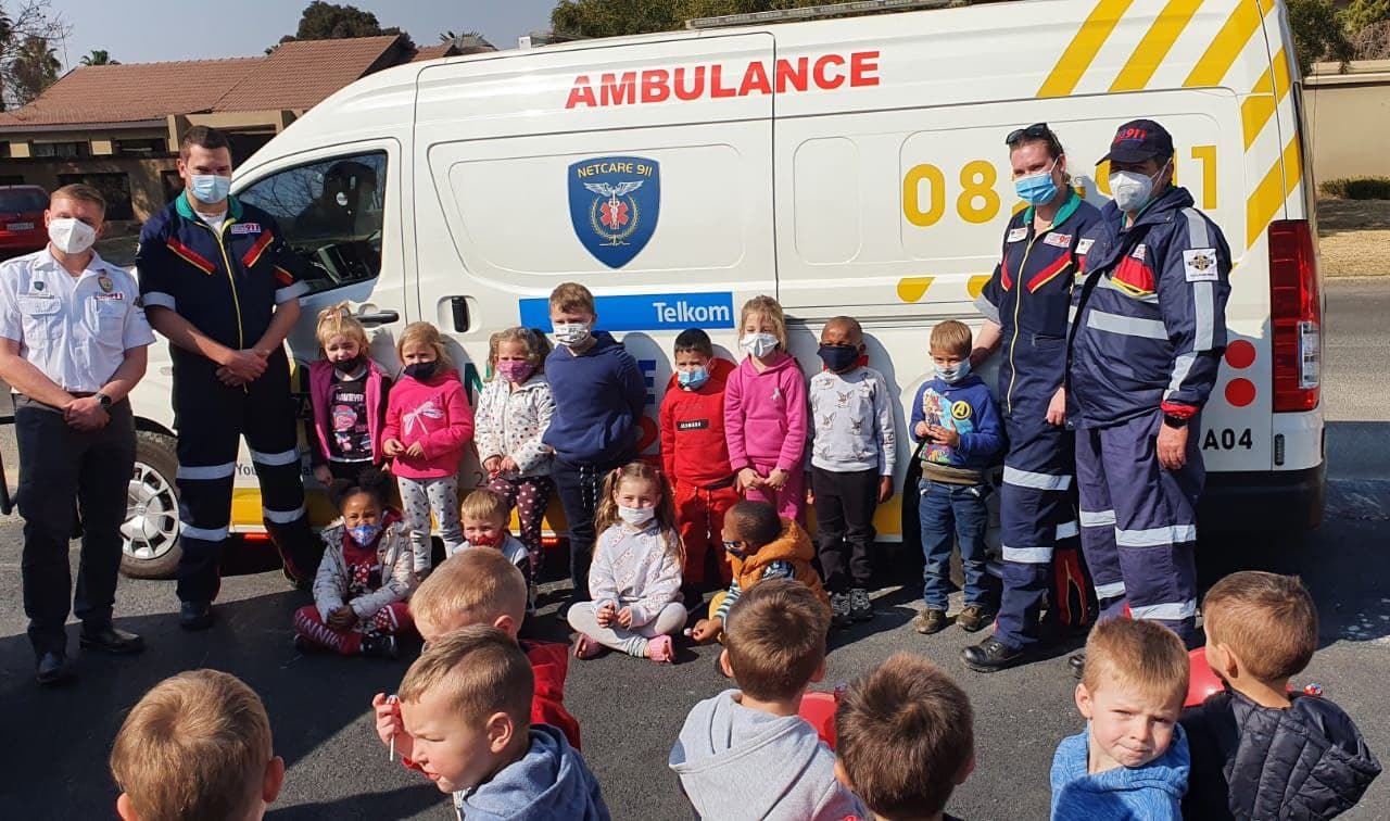 Netcare 911 gives road safety talk at nursery school
