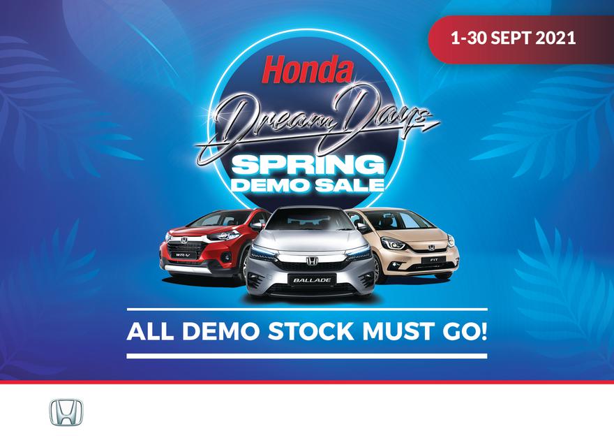 Honda Dream Days Spring Demo Sale