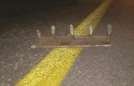 Motorists warned to be vigilant of spikes on the road