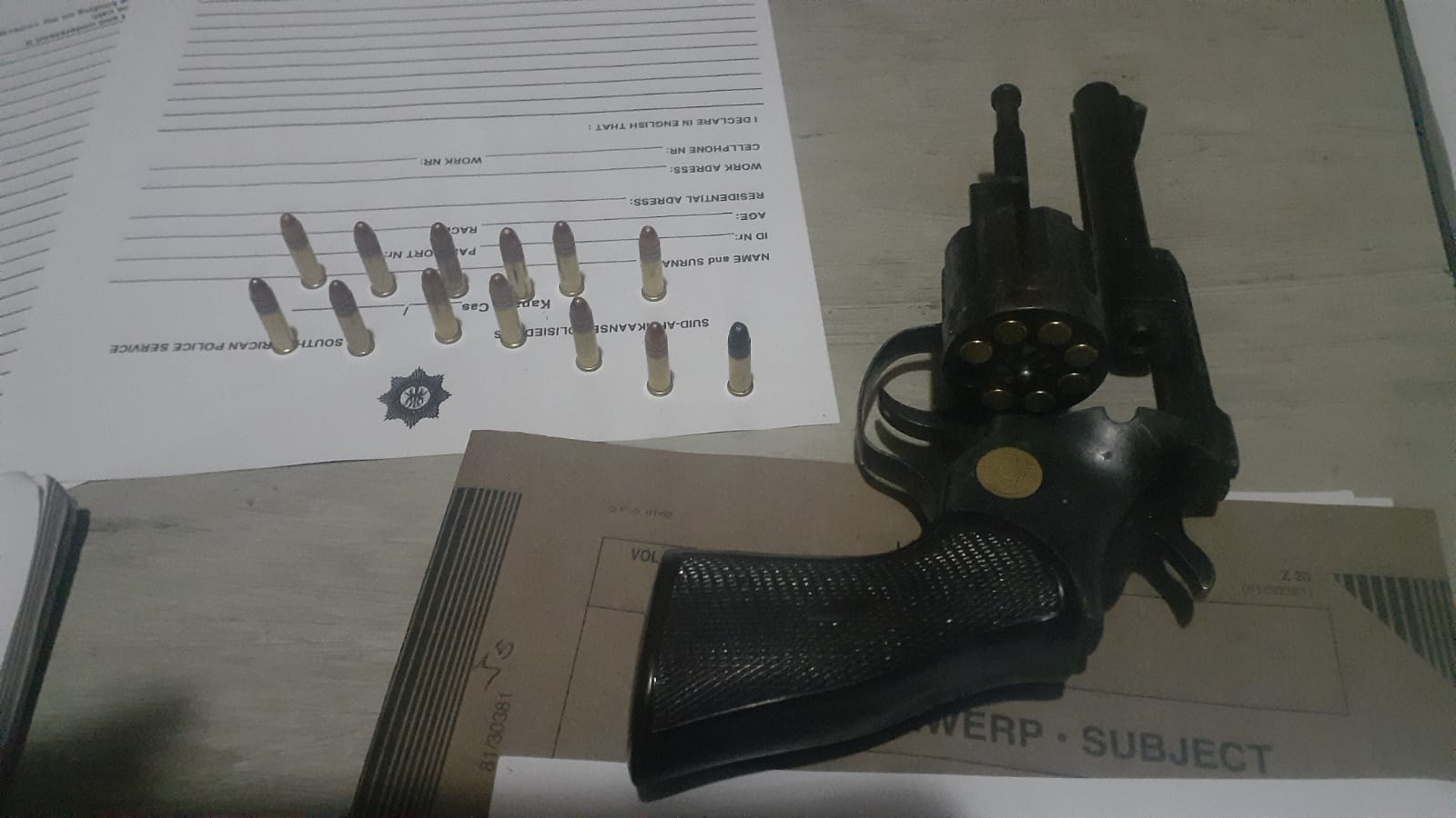 Suspected illegal miners arrested for unlawful possession of firearm and ammunition