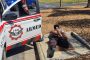 Truck loses wheel on the N2