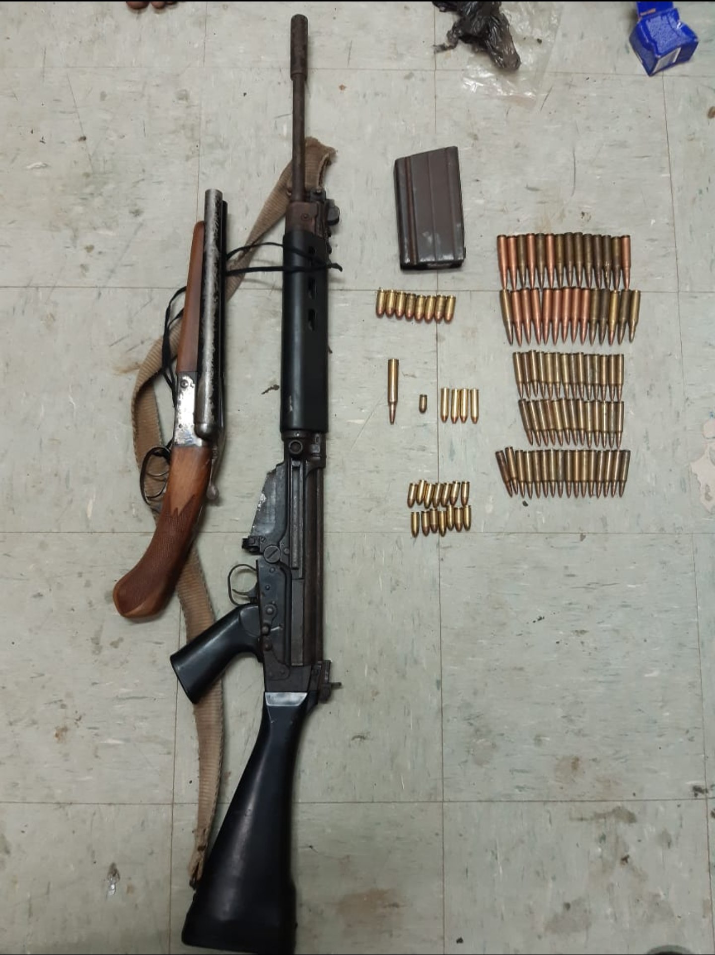 Three firearms and 102 rounds of ammunitions recovered