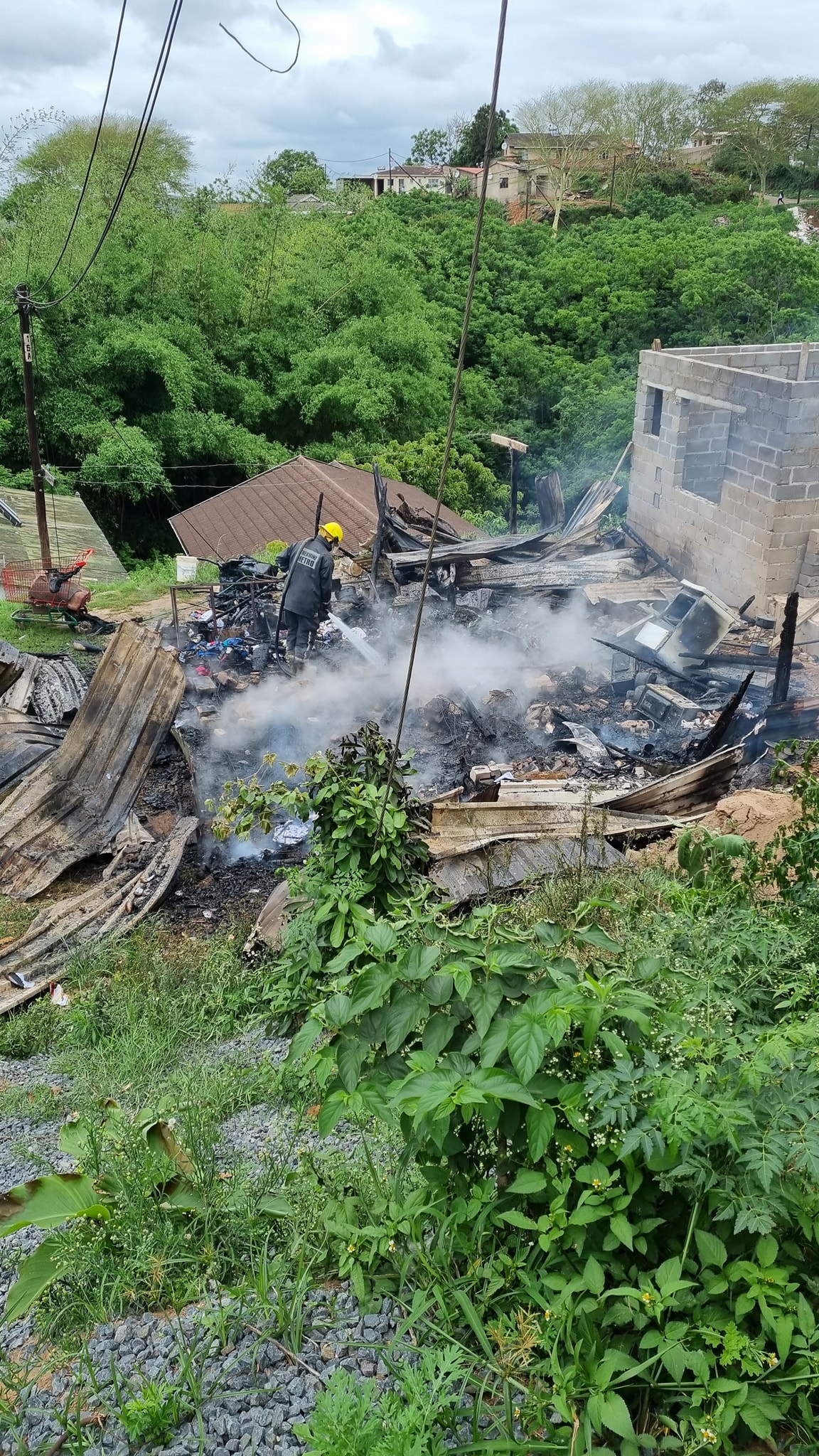 Wood and iron home guttered in a fire in Waterloo