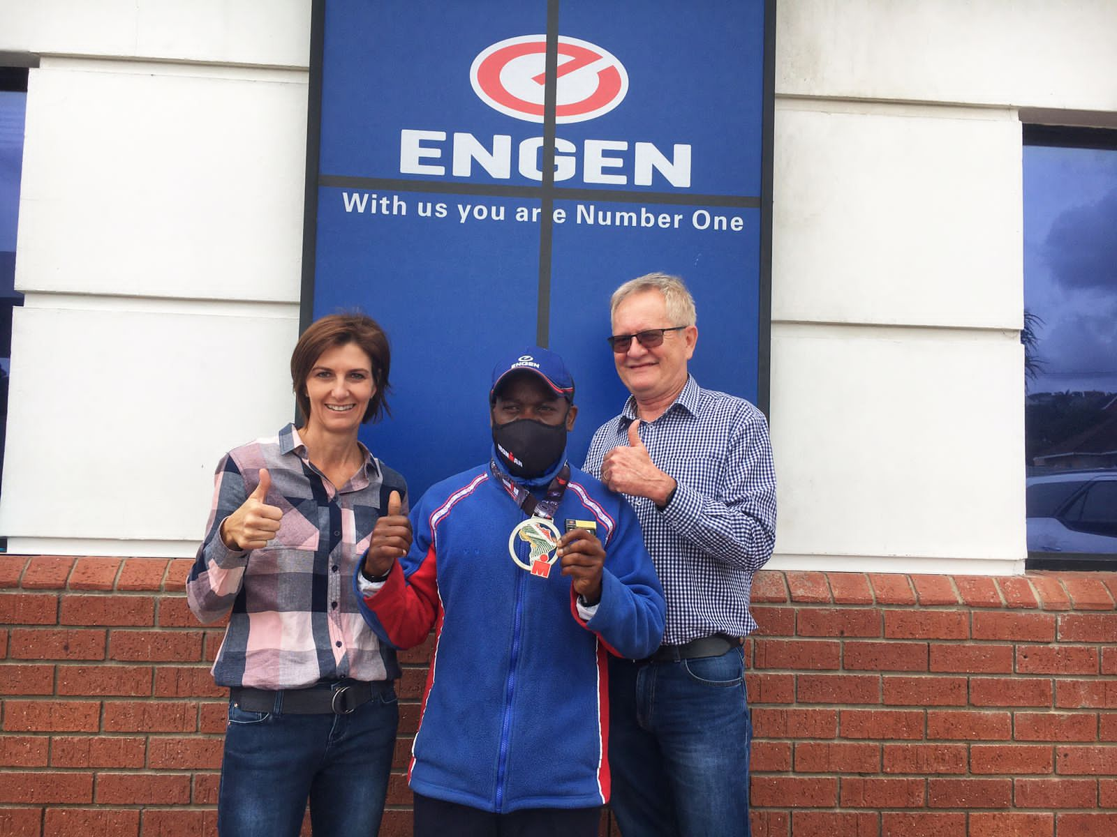 Engen pump attendant is an Ironman