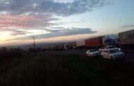 Truck blockade on the N3